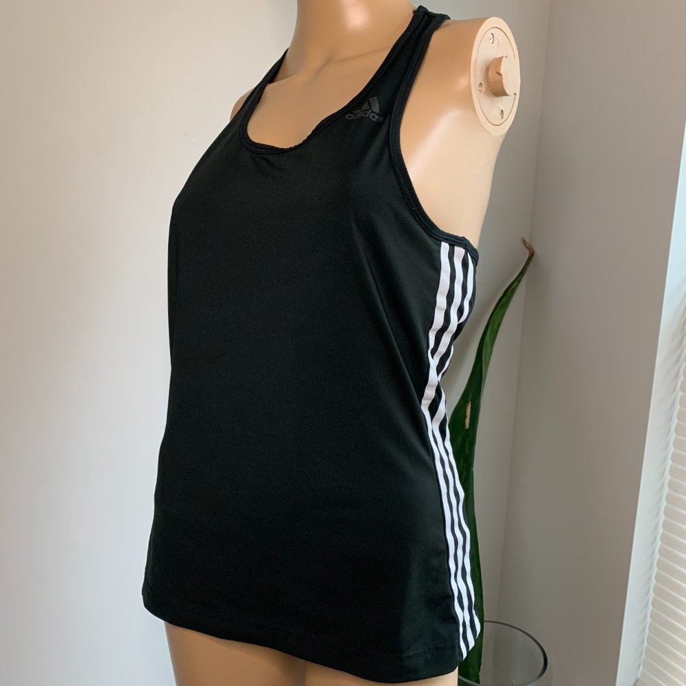 Adidas Black Stretchy Athletic Top Size - S